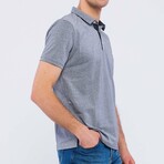Oxford Pique Short Sleeve Polo Shirt // Slate Blue (XL)