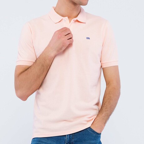 Chase Short Sleeve Polo Shirt // Pink (S)