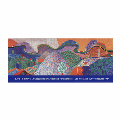 David Hockney // Mulholland Drive: The Road to the Studio // 2021 Offset Lithograph