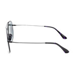 Men's Fashion PR51YS-1AB5Z1-58 Polarized Sunglasses // Black + Dark Gray