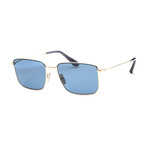 Men's Fashion PR52YS-02W04P-56 Sunglasses // Blue + Pale Gold + Dark Blue