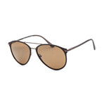 Men's Fashion PR51WS-GAP01D-59 Polarized Sunglasses // Matte Brunished + Brown