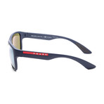 Men's Linea Rossa PS01US-TFY740-59 Polarized Sunglasses // Blue + Green + Silver