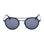 Men's Fashion PR56XS-04A420-49 Sunglasses // Blue + Gunmetal + Blue