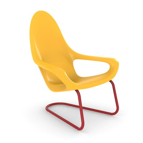 Woosah Chair // Set of 2 // Yellow Seat + Red Frame