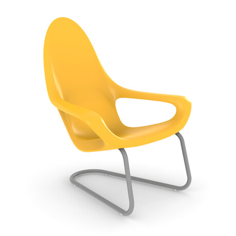 Woosah Chair // Set of 2 // Yellow Seat + Gray Frame
