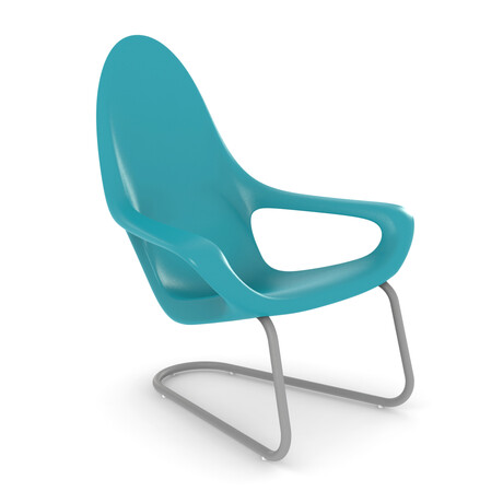 Woosah Chair // Set of 2 // Surf Blue Seat + Gray Frame
