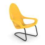 Woosah Chair // Set of 2 // Yellow Seat + Black Frame