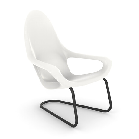 Woosah Chair // Set of 2 // White Seat + Black Frame