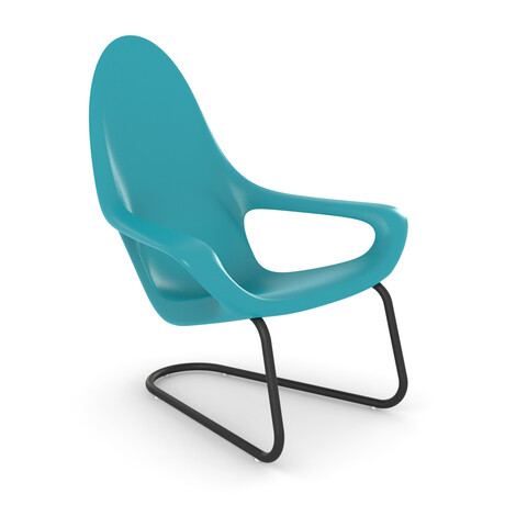Woosah Chair // Set of 2 // Surf Blue Seat + Black Frame