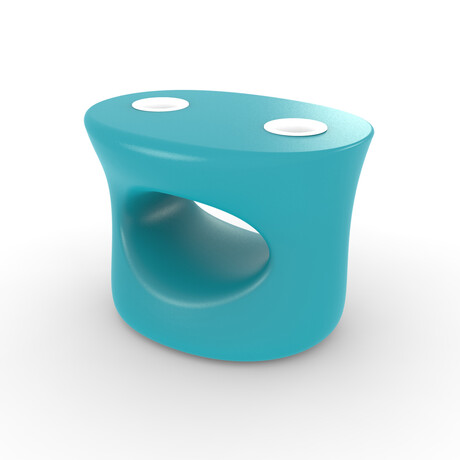 Amped Side Table // Surf Blue + White Cup Holder