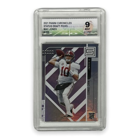 Mac Jones // 2021 Panini Chronicles Status Draft Picks // Rookie Card // DGA 9 Mint