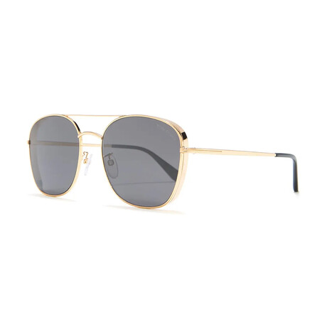 Men's Squared Aviator Sunglasses // Gold + Smoke