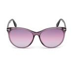 Women's Plastic Round Sunglasses // Violet + Purple