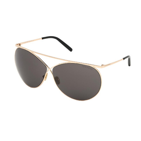 Women's Stevie Aviator Sunglasses // Rose Gold + Gray