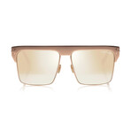 Unisex Gold Plated Square Sunglasses // 18k Gold Plated Frames + Lenses