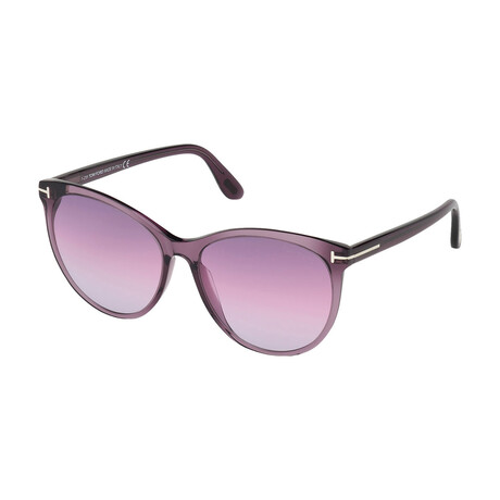 Women's Plastic Round Sunglasses // Violet + Purple
