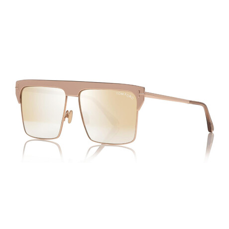 Unisex Gold Plated Square Sunglasses // 18k Gold Plated Frames + Lenses