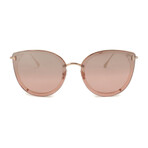 Women's Lara Oversized Cat Eye Sunglasses // Rose Gold + Pink