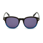 Men's Jameson Rounded Square Sunglasses // Black + Blue
