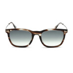 Men's Arnaud 02 Square Sunglasses // Dark Brown + Blue
