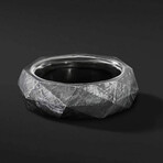Torqued Faceted Seymchan Meteorite Ring // Size 11