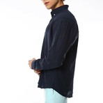 Linen Shirt // Navy Blue (XL)