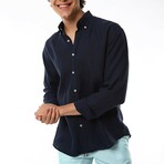 Linen Shirt // Navy Blue (XL)