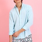Linen Shirt // Aqua (XS)