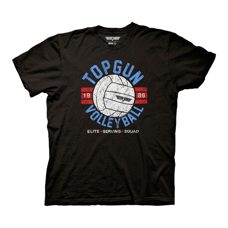Top Gun Volleyball Elite Serving Squad T-Shirt // Black (S)