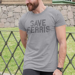 Save Ferris Distressed T-Shirt // Heather Gray (S)
