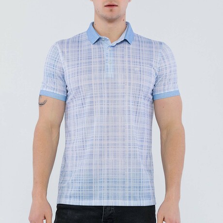 Short Sleeve Polo Shirt // Blue (S)