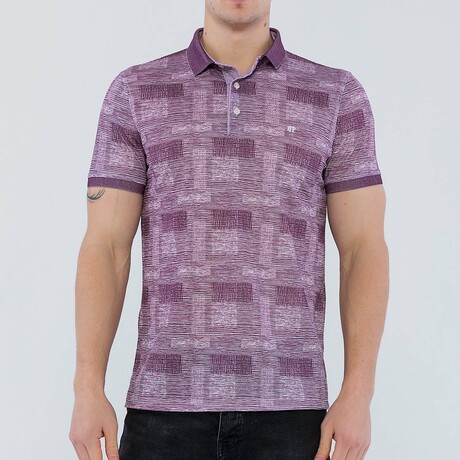 Elmer Short Sleeve Polo Shirt // Purple (XL)