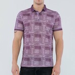 Elmer Short Sleeve Polo Shirt // Purple (M)