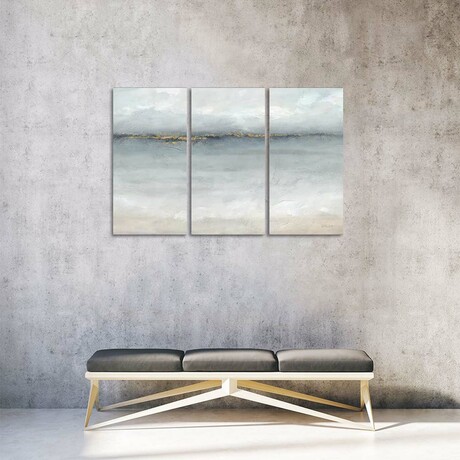 Serene Sea Grey Gold Landscape by Cynthia Coulter