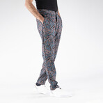 Leopard Print Pants // Vizone + Blue (S)