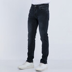 Faded Denim Jeans // Black (L)