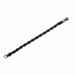 Rope Chain 7mm Bracelet // 8.5" // Black Stainless Steel