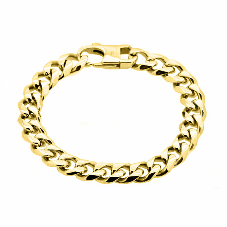 Cuban Link 10mm Bracelet // 8.5" // 18k Gold-Plated Stainless Steel