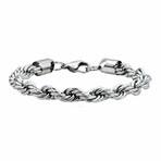 Rope Chain 7mm Bracelet // 8.5" // Polished Stainless Steel