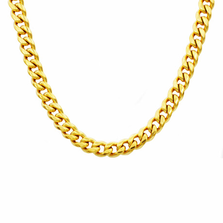 Miami Cuban Link 10mm Chain Necklace // 24" // 18k Gold-Plated Stainless Steel