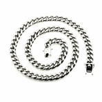 Miami Cuban Link 10mm Chain Necklace // 24" // Polished Stainless Steel