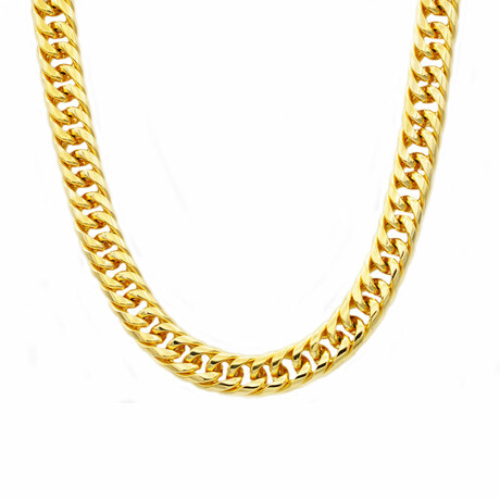 Round Cuban Link 13mm Chain Necklace // 24" // 18k Gold-Plated Stainless Steel
