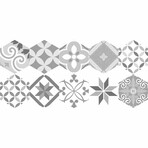 Hexagons Micalina // Waterproof Non-Skid Floor Stickers // Set of 10 (16"L x 35"W Area)