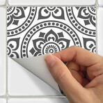 Azulejos Shade of Baroque Gray Tile Stickers // Set of 15 (11.5"L x 19.5"W Area)