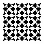 Memphis Oriental Tile Stickers // Set of 9 (11.5"L x 11.5"W Area)