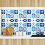 Azulejos Amasra Tile Stickers // Set of 9 (11.5"L x 11.5"W Area)