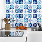 Azulejos Amasra Tile Stickers // Set of 9 (11.5"L x 11.5"W Area)
