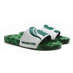 Michigan State University Spartans Slydr // Green + White + Emerald + Gray (US: 5)