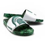 Michigan State University Spartans Slydr // Green + White + Emerald + Gray (US: 9)